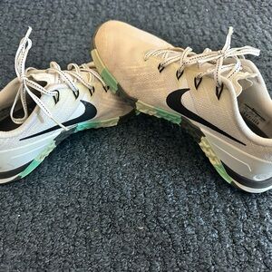 Nike Metcon White and Black Shoes with Green Highlights